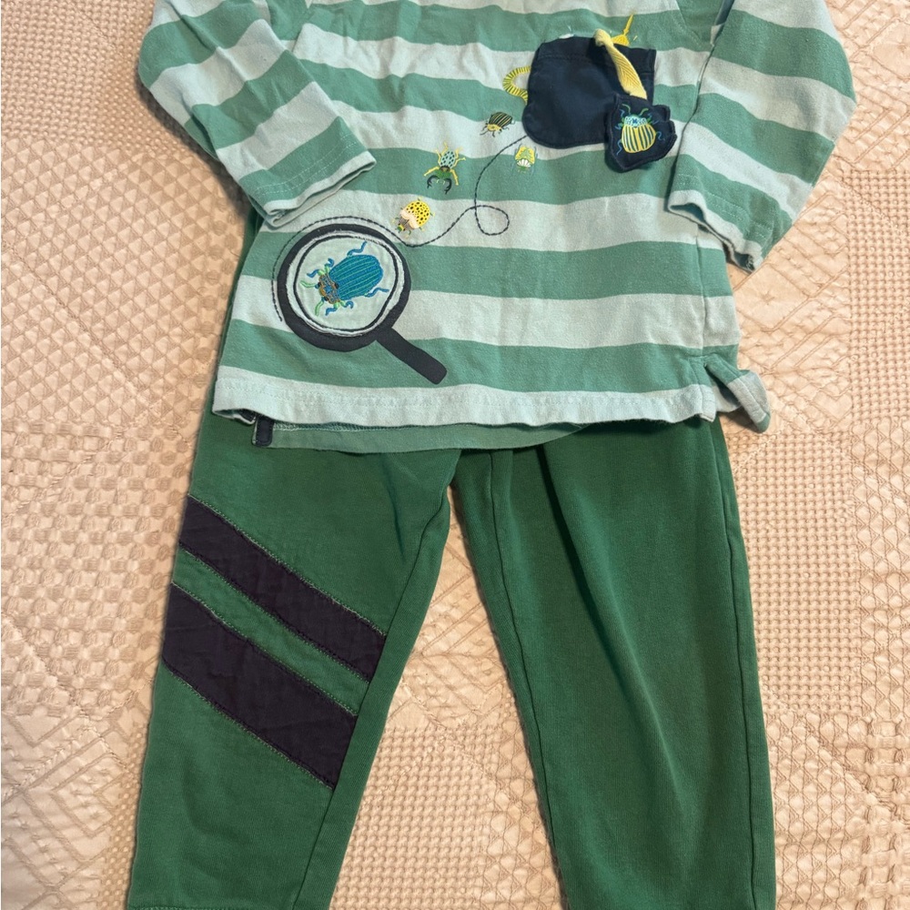 Mother are  Green and Blue Striped 🐛 bugs Kids play set